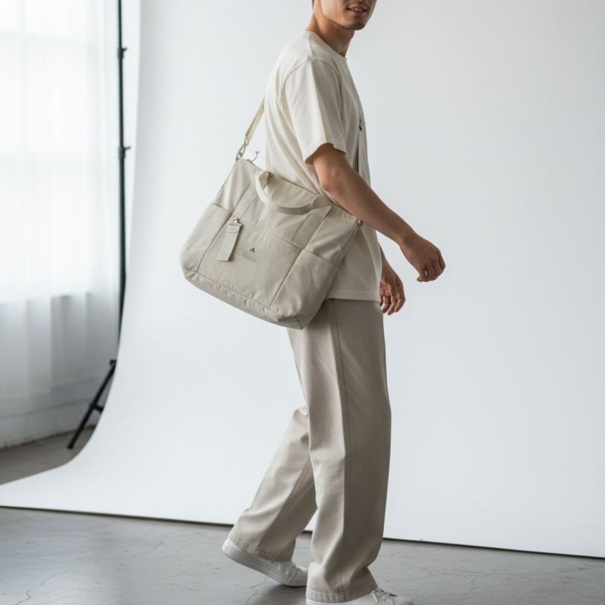 Bolso Tote Adidas Beige - Imagen 2