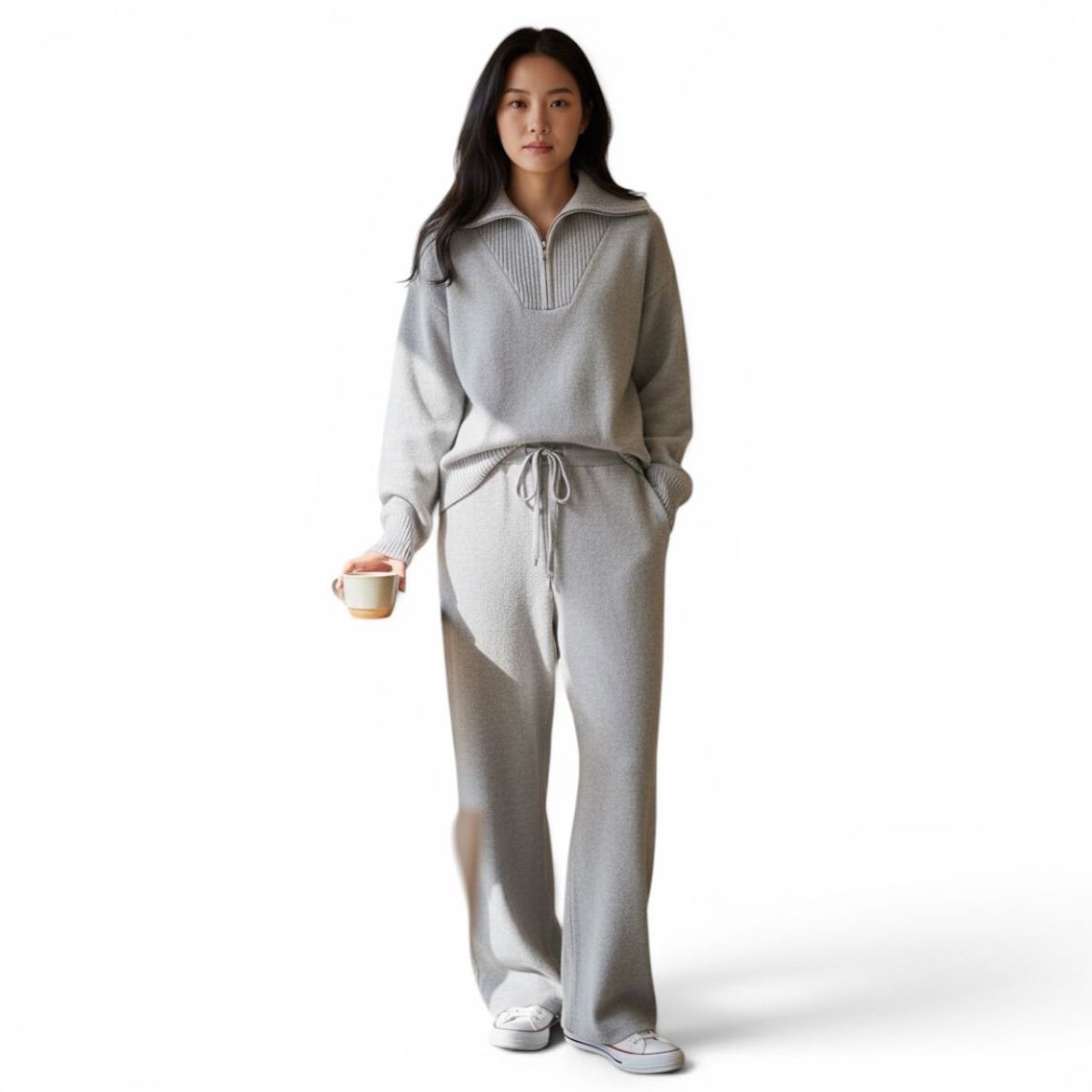 Conjunto Tejido Gris UNITALLA