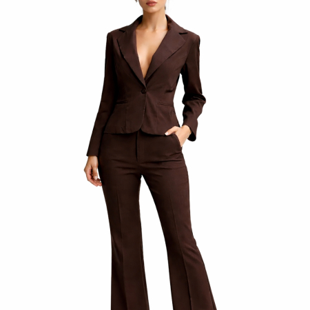 TRAJE CAFE OSCURO PANTALON Y SACO